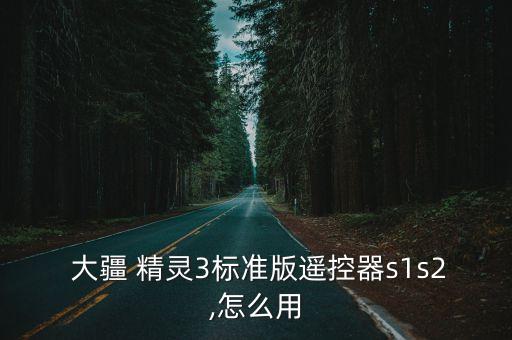 大疆 精灵3标准版遥控器s1s2,怎么用