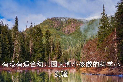 有没有适合幼儿园大班小孩做的科学小实验