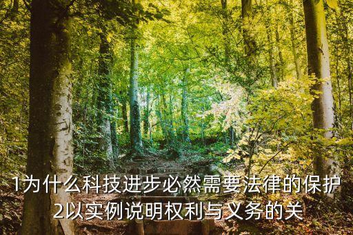 1为什么科技进步必然需要法律的保护 2以实例说明权利与义务的关