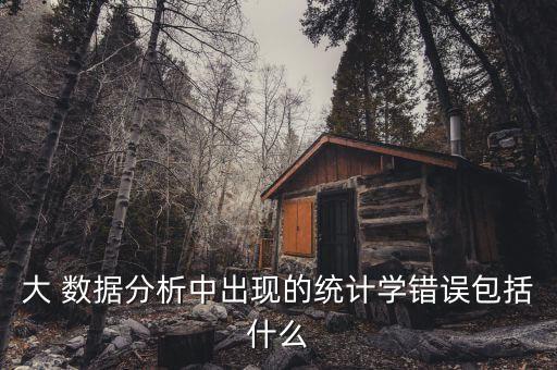 大 数据分析中出现的统计学错误包括什么