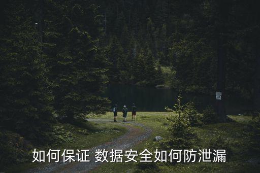 如何保证 数据安全如何防泄漏