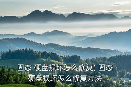  固态 硬盘损坏怎么修复( 固态 硬盘损坏怎么修复方法