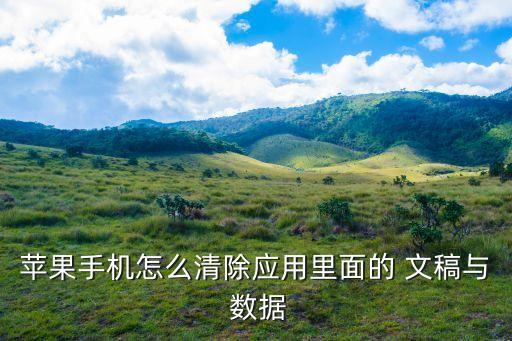 ios8 删除文稿与数据,app的文稿与数据怎么删除