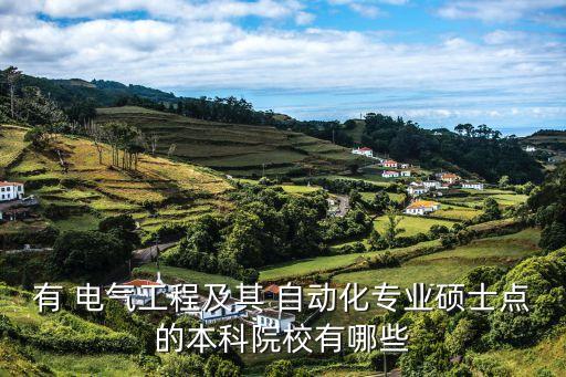 有 电气工程及其 自动化专业硕士点的本科院校有哪些