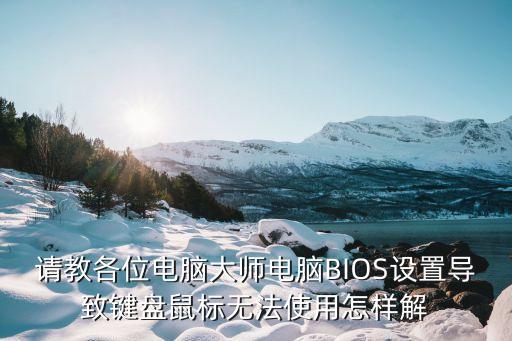 请教各位电脑大师电脑bios设置导致键盘鼠标无法使用怎样解