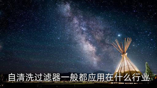 自清洗过滤器一般都应用在什么行业