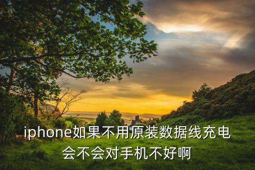 不是原装的苹果数据线充电,数据线不是原装会怎样?