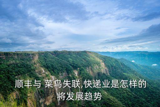  顺丰与 菜鸟失联,快递业是怎样的将发展趋势