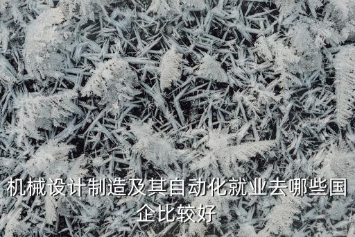 机械设计制造及其自动化就业去哪些国企比较好