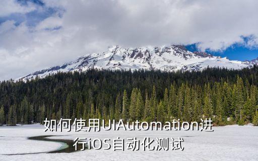如何使用uiautomation进行ios自动化测试