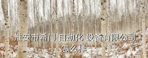  淮安市希门 自动化 设备有限公司怎么样