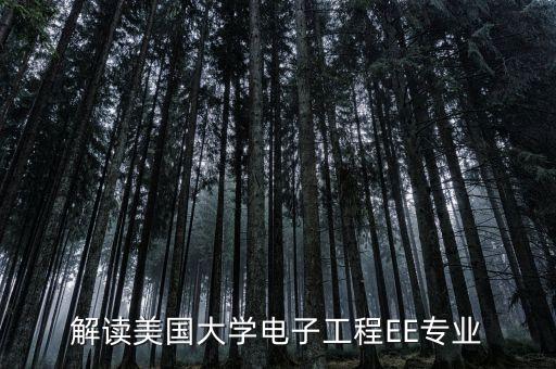 解读美国大学电子工程ee专业