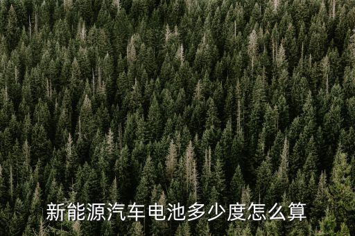 新能源汽车电池多少度怎么算