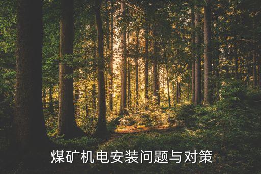  煤矿机电安装问题与对策