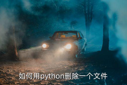 如何用python删除一个文件