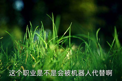 这个职业是不是会被机器人代替啊