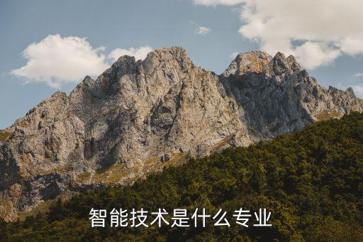 智能技术是什么专业