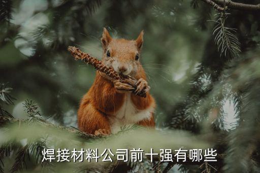 焊接材料公司前十强有哪些