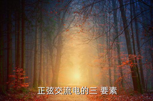 正弦量的三要素是什么,确定正弦量的三要素是什么