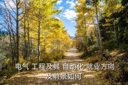  电气 工程及其 自动化 就业方向及前景如何