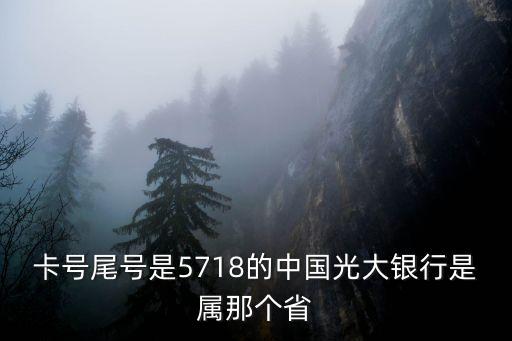 卡号尾号是5718的中国光大银行是属那个省