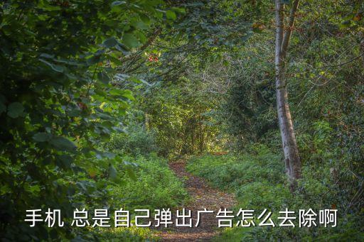 手机 总是自己弹出广告怎么去除啊